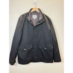 Jos. A. Bank Men's Size Large Black Long Sleeve Jacket Full Zip & Snap